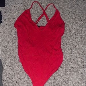 Red body suit